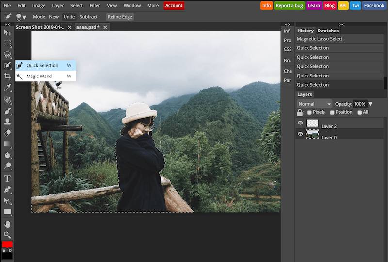 Hướng dẫn xoá phông bằng photoshop online đơn giản nhất