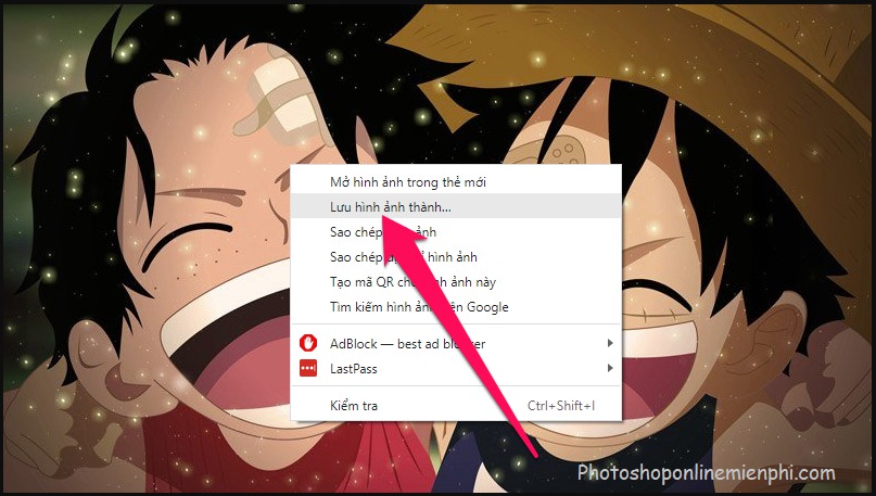 Nhấn chuột phải lên hình ảnh chọn Lưu hình ảnh thành...(Chrome) hoặc Lưu ảnh dưới dạng (Firefox) để tải hình ảnh về máy tính