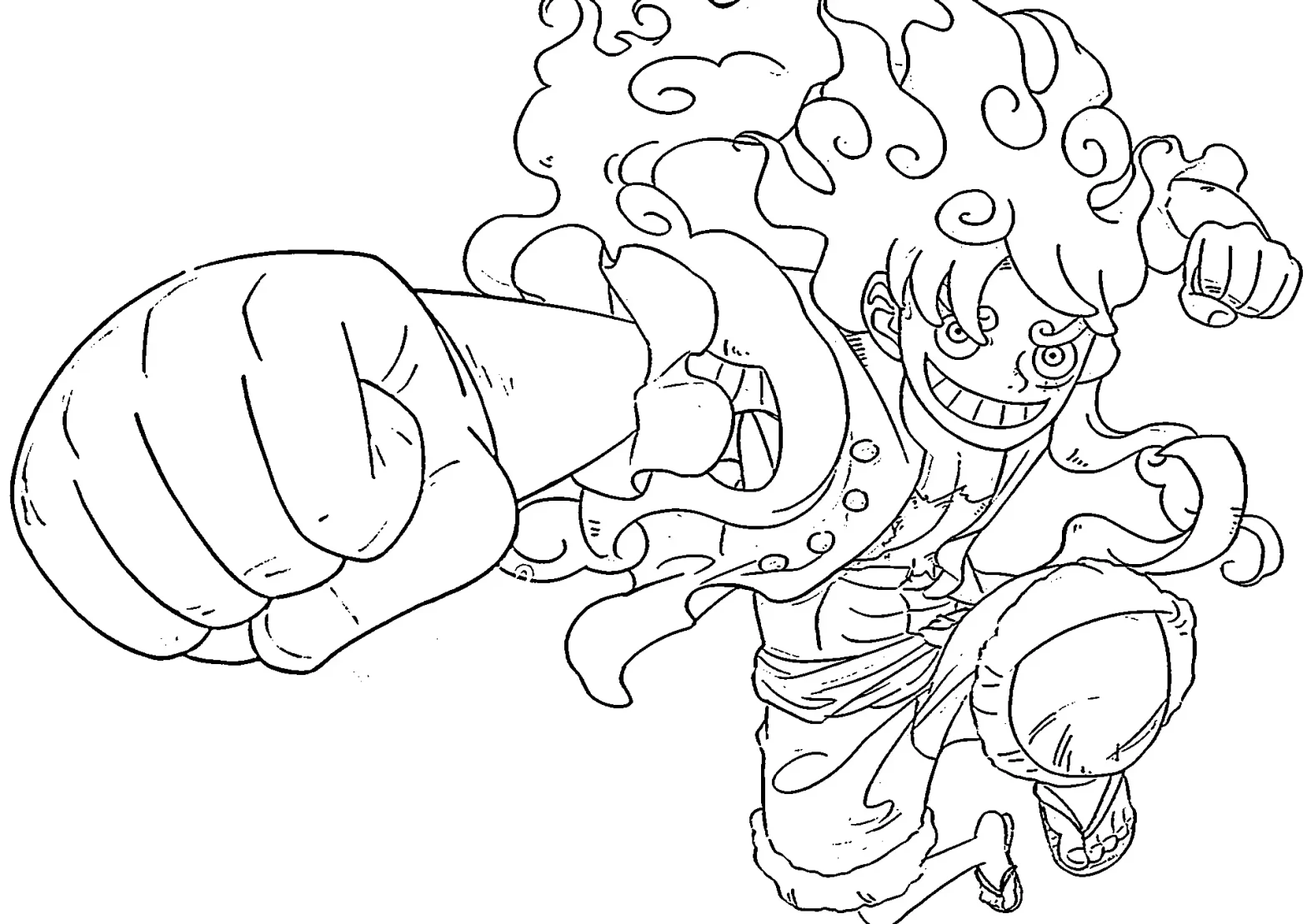 Tranh tô màu Luffy